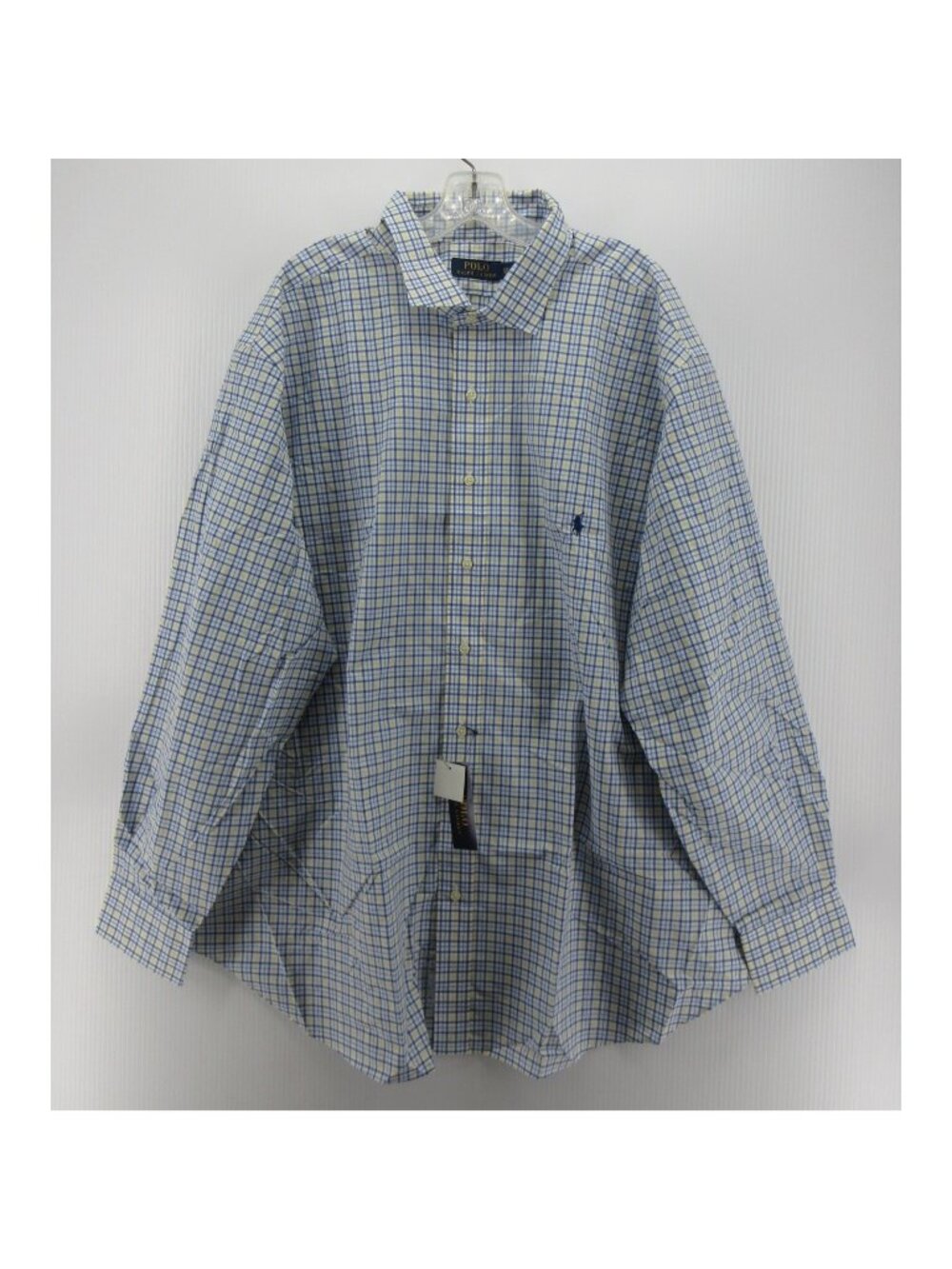 Polo Ralph Lauren Shirt 3XB Big Yellow Button Down Plaid Preppy Woven